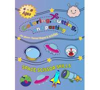 Color, Cut, and Paste, Activity Book for Kids - Fun Space Themed