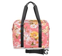 Color Daisy Borsone da viaggio per donne e uomini Borse da viaggio per il fine settimana Borse da notte 32 L Large Holdall Tote Borsa da cabina per sport palestra yoga, Colore, 32L, Organizer per