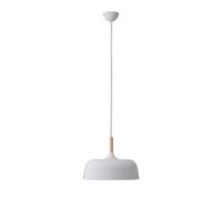 Color Danish Ceiling Pendant Light, American Style Chandelier, Fashion with Wood Hanging Lamp, E27/E26 Base Lighting Fixture for Restaurant, Dining Room, Bedroom, Kitchen, Bar(White,48cm