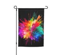 Color Explosion Bandiera da giardino 30,5 x 45,7 cm Primavera Estate Autunno Inverno Bandiere Stagionali Bifacciale Bandiere Festività Banner Outdoor Indoor Yard Bandiera per Decorazioni per la Casa