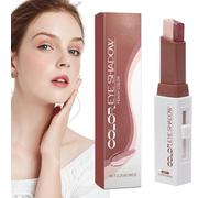Color Eyeshadow Stick Cosmetic, Waterproof Two-Color Pearlescent Aid, Sparkly Fine Powder Tool with Smooth Texture, Radiant Accessory with Modern Style, Beauty Solution Travel 2.2g