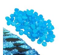 Color Flat Marble Stones Beads, Artificial Crystal | Glowing Pebbles For Garden Outdoor | 300 Piece Decorative Resin | Outside Glowing Stones For Landscaping Fish Tank Aquarium Walkway