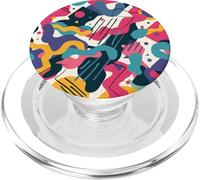 Color Flow Retro 80s 90s Motivo Linee Ondulate PopSockets PopGrip per MagSafe