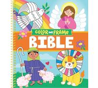 Color & Frame Kids - Bible: Christian Coloring Book with Pre-Colored Backgrounds Noah's Ark, Ten Commandments & More Gift for Kids Ages 3-10