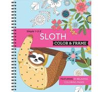 Color & Frame - Sloth (Adult Coloring Book) (Anello, filo) Color & Frame