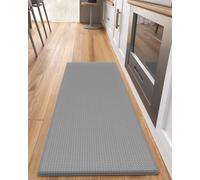 COLOR&GEOMETRY 10mm Tappeto da Cucina Antifatica - 44x150cm, Grigio | Impermeabile, Antiolio e Antiscivolo, Imbottitura Morbida in Memory Foam, Tappeto runner per Zona Lavello e Piano Cottura