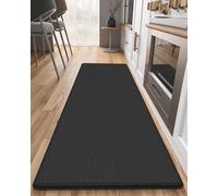 COLOR&GEOMETRY 10mm Tappeto da Cucina Antifatica - 44x200cm, Impermeabile, Antiolio e Antiscivolo, Imbottitura Morbida in Memory Foam, Ideale per Zona Lavello e Piano Cottura, Nero