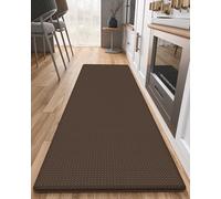 COLOR&GEOMETRY 10mm Tappeto da Cucina Antifatica - 44x200cm, Marrone | Impermeabile, Antiolio e Antiscivolo, Imbottitura Morbida in Memory Foam, Tappeto runner per Zona Lavello e Piano Cottura