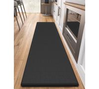 COLOR&GEOMETRY 10mm Tappeto da Cucina Antifatica - 44x200cm, Nero | Impermeabile, Antiolio e Antiscivolo, Imbottitura Morbida in Memory Foam, Tappeto runner per Zona Lavello e Piano Cottura