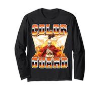 Color Guard - Fascia da marcia scheletro anni '90, stile Bootleg Maglia a Manica