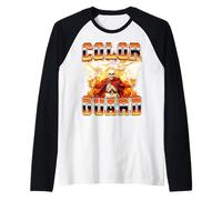 Color Guard - Fascia da marcia scheletro anni '90, stile Bootleg Maglia con Maniche Raglan