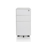 COLOR I | Metallo - Cassettiera con rotelle Bianco