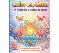 Color into Calm - A February Creative Journey: This is a Relaxing Coloring Book for Adults; You will Find 28 Beautiful and Creative Designs for Each ... Positive Affirmations; Creative self-care.