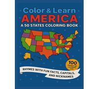 Color & Learn America: A 50 States Coloring Book