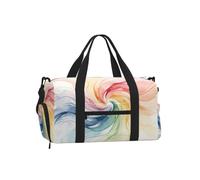 Color Lines Flow Sports Duffel Bag-Weekender con scomparto per scarpe | Borsa da viaggio da palestra resistente all'acqua. Si adatta alla maniglia della valigia.