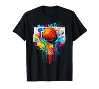 Color Madness - Pallone da basket e canestro da basket Slam Dunk Maglietta