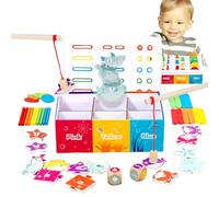 Color Matching Box, Wooden Shape Sorter Game, Magnetic Fishing Toy with Classification Activity Board, 1 Set Multicolor for, Preschoolers, Sensory Corner, High Chair Play
