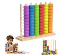 Color Matching Stacking Puzzle Game,Wooden ColorMatch Challenge Games,Fast-Paced Rainbow Ring Stacking PuzzleGame for Learning&Sorting Color,Competitive Tabletop Brain Games for Family Game Night