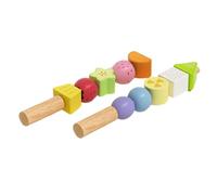 Color Matching Toys - Early Development Game, Wooden Beads Stacking Set, Fine Motor Skills Educational Activity Toy, Cognitive Learning Game With Home Classroom Preschool Study Playroom For Boys Girl