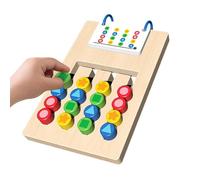 Color Matching Toys - Wooden Sliding Board Game, Double Sided Board for Learning, Robust Educational Piece, Childhood Development Item with Gliding Tracks, Logical Thinking Unit for Preschool