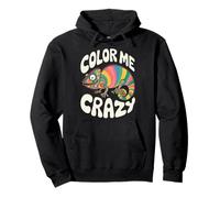 Color Me Crazy Chameleon Design Felpa con Cappuccio