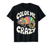 Color Me Crazy Chameleon Design Maglietta