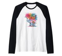 Color Me Crazy Happy Holi Festival Colori India Indù Bambini Maglia con Maniche Raglan