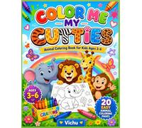 Color Me - Cutties -: Animal Coloring Book for Kids Ages 3-6