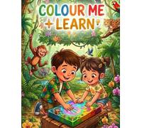 Color Me + Learn: An Educational ABC Activity Book to discover 26 Vibrant Animals with Side-by-Side Color and Black & White images.
