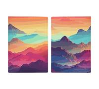 Color Mountain - Custodia per passaporto da viaggio, con scomparti per carte di credito e carta d'imbarco, organizer per documenti d'identità di famiglia (20 x 13 cm)
