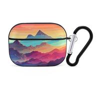 Color Mountain - Custodia protettiva per AirPods Pro con anello portachiavi, custodia protettiva rigida per AirPods Pro di seconda generazione, per donne e uomini, facile da aprire, protezione contro