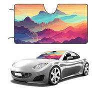 Color Mountain - Parasole per parabrezza auto, con sfumatura sfumata, mantiene fresco l'interno dell'auto, 139,7 x 76,2 cm, pieghevole, protegge dai raggi UV
