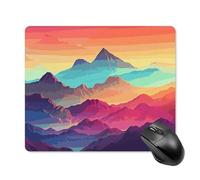 Color Mountain - Tappetino per mouse quadrato con base in gomma antiscivolo, 18 x 22 cm, ultra sottile, per computer, laptop, ufficio, accessori da scrivania