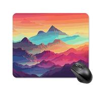 Color Mountain - Tappetino per mouse quadrato con base in gomma antiscivolo, 25 x 30 cm, ultra sottile, per computer, laptop, ufficio, accessori da scrivania