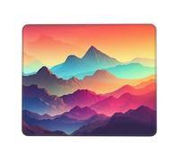 Color Mountain - Tappetino per mouse sfumato con bordo cucito, tappetino per mouse personalizzato con base in gomma antiscivolo, tappetino per mouse da gioco impermeabile per laptop, ufficio e casa