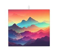 Color Mountain - Tappetino scolapiatti super assorbente, con gancio, facile da pulire, accessori da cucina, scolapiatti per piatti, 45,7 x 40,6 cm