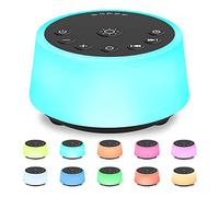 Color Noise Sound Machines con luce notturna a 10 colori, 25 suoni lenitivi e sonno, macchina per il rumore bianco, 32 livelli di volume, 5 timer, luminosità regolabile, funzione di memoria per adulti