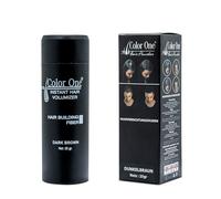 Color One La polvere per raddrizzare agisce istantaneamente e rinforza le fibre dei capelli. Color One per infoltire i capelli e capelli pieni in pochi secondi. (marrone scuro)