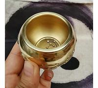 (color oro) Tibet Buddha campana suono yoga meditazione canto ciotola in ottone campana artigianale musicoterapia tibetana, ciotola bagua, accessorio taoista, 1 pezzo, taglia S: altezza 5 cm,