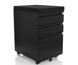 COLOR OS | Metallo - Cassettiera con rotelle Nero