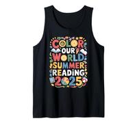 Color Our World Summer Reading 2025 Amante dei libri della biblioteca Canotta