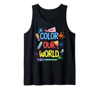 Color Our World Summer Reading 2025 Amante dei libri di pittura artistica Canotta