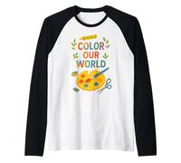 Color Our World Summer Reading 2025 Art School Leggi libri Maglia con Maniche Raglan