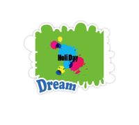 Color Paint Splash Holi Day Adesivi Citazione Sogno Decalcomanie in Vinile