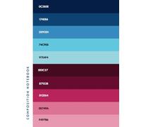 Color Palette Stripe Composition Notebook Vol. 1: Cute & Aesthetic College Ruled Notebook | 8.5 x 11 inches | 90 or 180 Pages | Line Journal Notebook ... Travelers Journals, for Office Work Diary