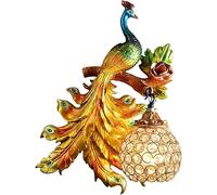 Color Peacock American Retro Resin Fixed Wall Lamp Living Room Background Crystal Decorative Wall Lamp, lampadario da pranzo