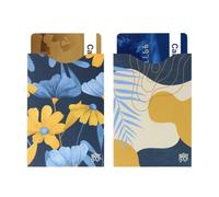 Color Pop 2 custodie anti-pirateria - Cartone stampato - 6 x 8,8 cm, Agathea/Astratto blu, 6 x 8,8 x 0,2 cm, Confezione da 2 custodie in cartone anti-pirateria