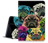 Color Pugs Custodia per iPad di 9a/8a/7a generazione 10,2" 2021/2020/2019, custodia pieghevole in pelle PU antiurto con funzione di accensione/spegnimento automatico per iPad da 10,2 pollici