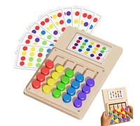 Color Sorting Toy - Slide Puzzle Board, Color Matching Slide Puzzle with Cards, Logic Brain Game for Kids Teens Elderly | Sensory Travel Toy for Road Trip Holiday Home Outdoor Play Educational