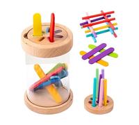 Color Sorting Toy - Wood, Educational Stick Puzzle, Fine Motor Skills | Eye-Catching Cognitive Learning Toy, Sorting Activity To For Home, Classroom, Backyard, Garden, Early Learning